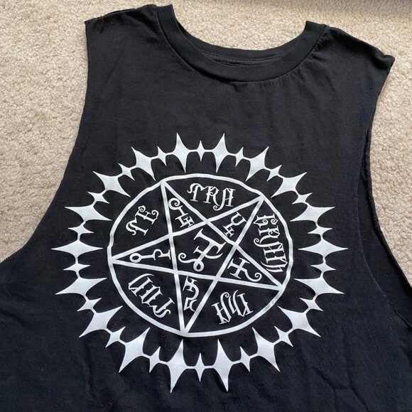 Black Butler Juniors S Faustian Contract Symbol Muscle Tee Tank Sebastian Ciel - Picture 2 of 12